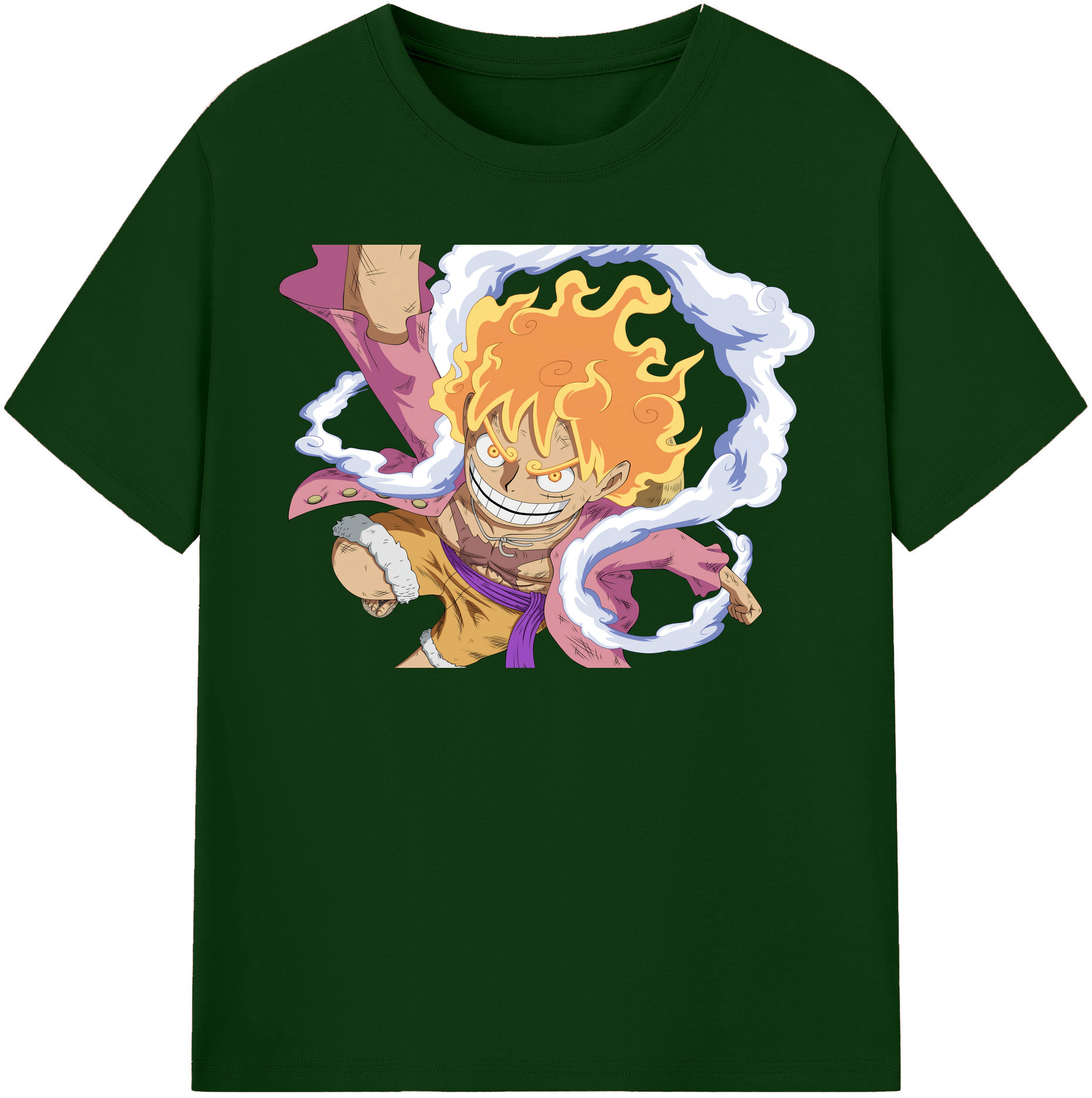 ワンピース モンキー・D・ルフィ ONE PIECE Monkey D. Luffy 綿100％半袖Tシャツ（フロントプリント）